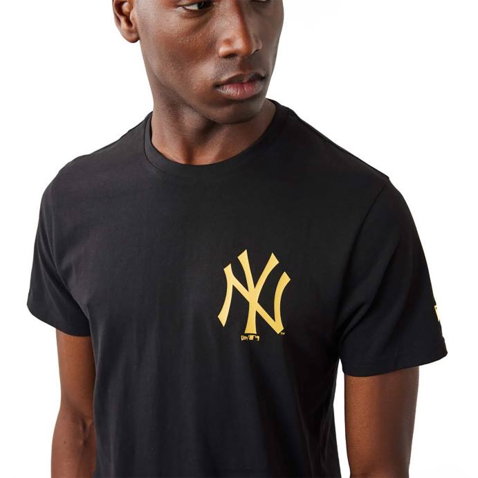 FFTN2847 New Era camiseta preta essencial do new york yankees mlb league