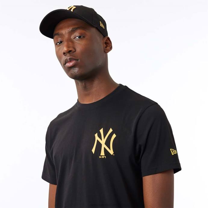 FFTN2847 New Era camiseta preta essencial do new york yankees mlb league