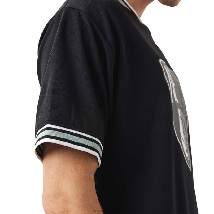 FFTN2848 New Era brooklyn nets camiseta preta com logo do time da nba