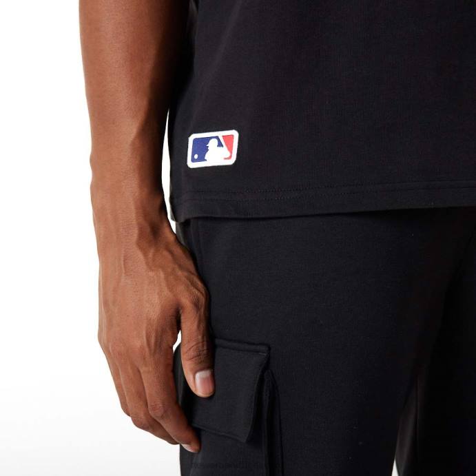 FFTN2850 New Era New York Yankees MLB Big Logo Camiseta preta oversized