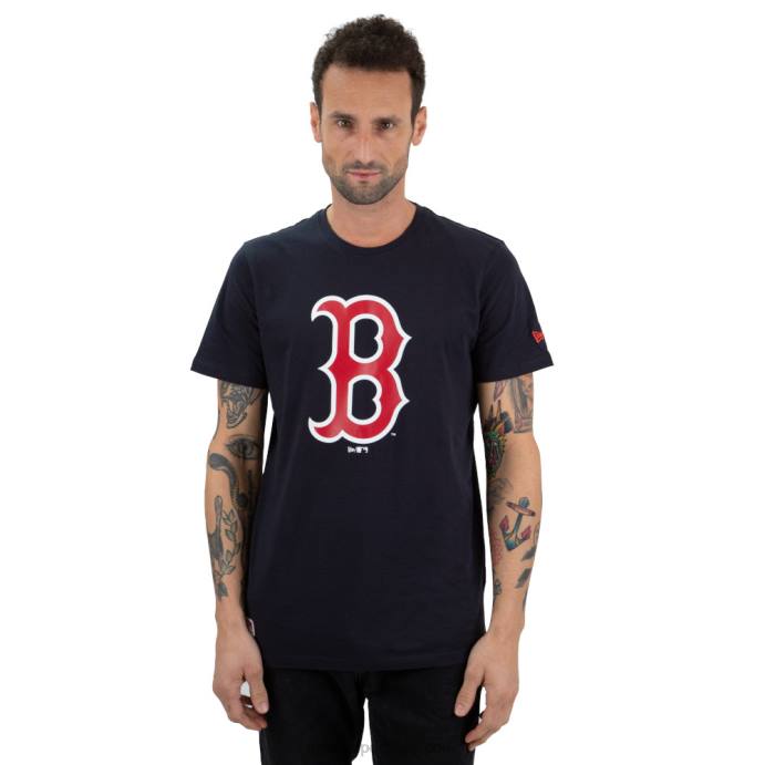 FFTN2851 New Era boston red sox camiseta preta com logo
