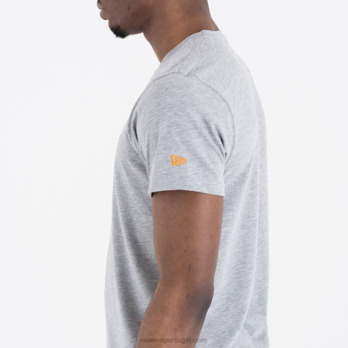 FFTN2854 New Era camiseta cinza com logotipo do time de jazz do utah jazz team