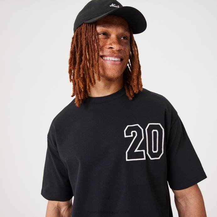 FFTN2856 New Era camiseta oversized preta contemporânea