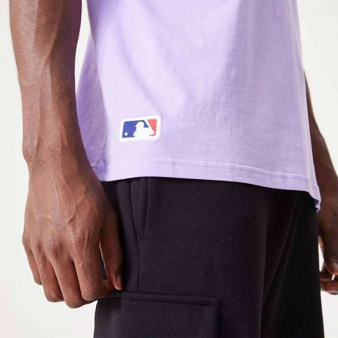 FFTN2857 New Era camiseta oversized roxa essencial do new york yankees mlb league