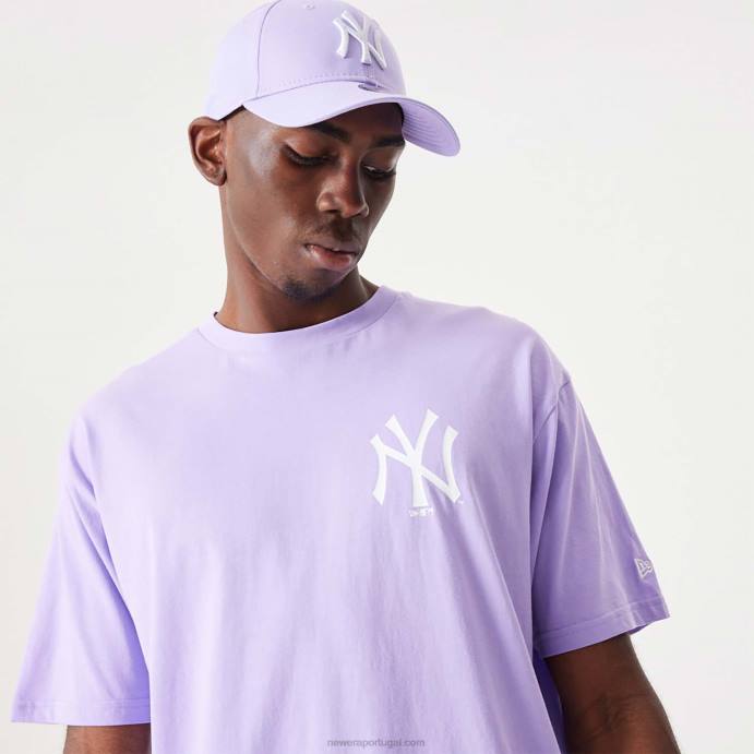 FFTN2857 New Era camiseta oversized roxa essencial do new york yankees mlb league