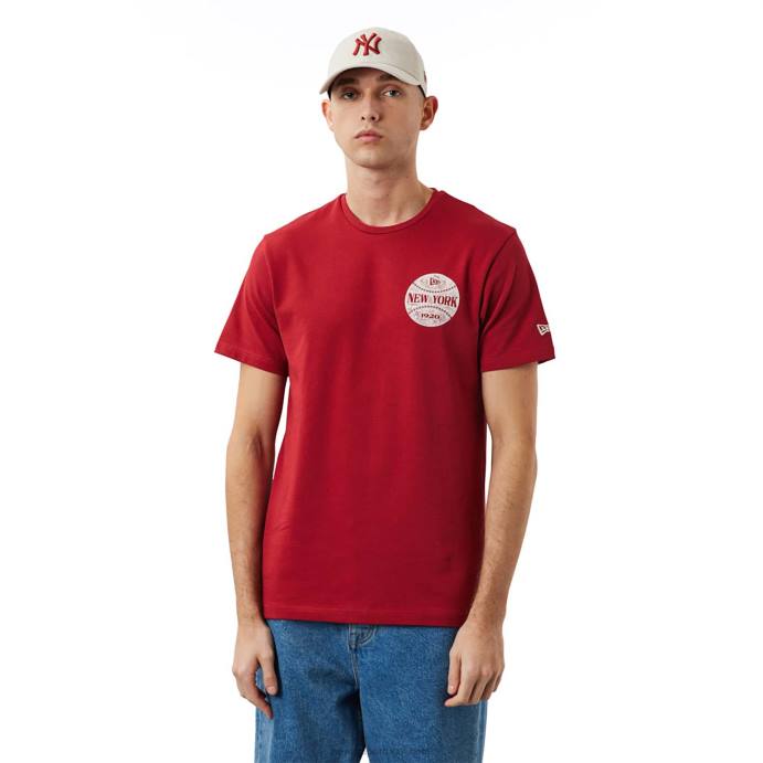 FFTN2862 New Era camiseta vermelha com estampa de bola