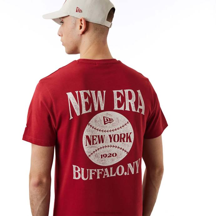 FFTN2862 New Era camiseta vermelha com estampa de bola