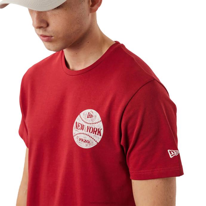 FFTN2862 New Era camiseta vermelha com estampa de bola
