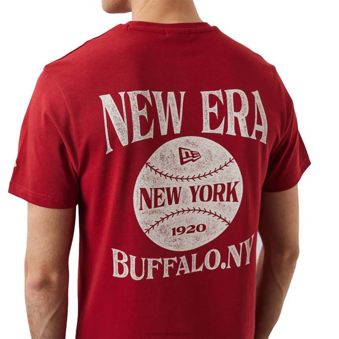 FFTN2862 New Era camiseta vermelha com estampa de bola