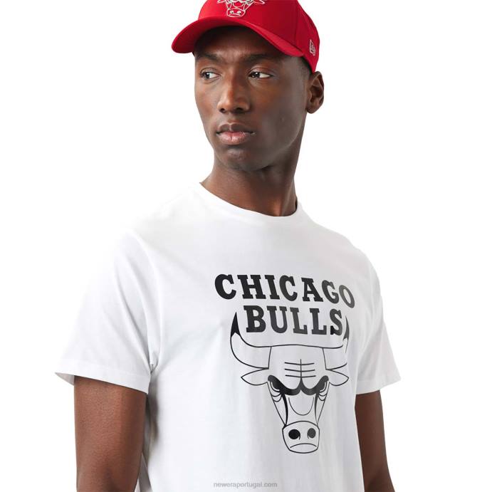FFTN2863 New Era camiseta branca chicago bulls nba foil