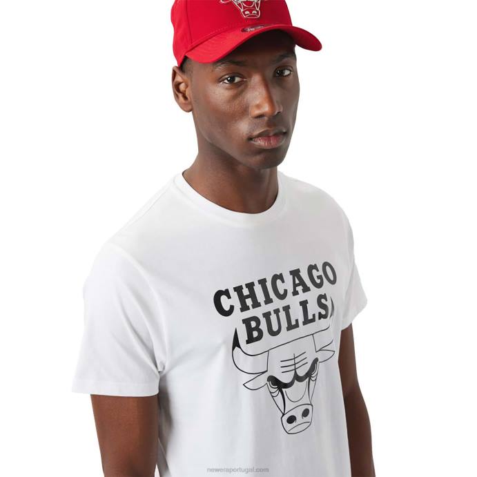 FFTN2863 New Era camiseta branca chicago bulls nba foil