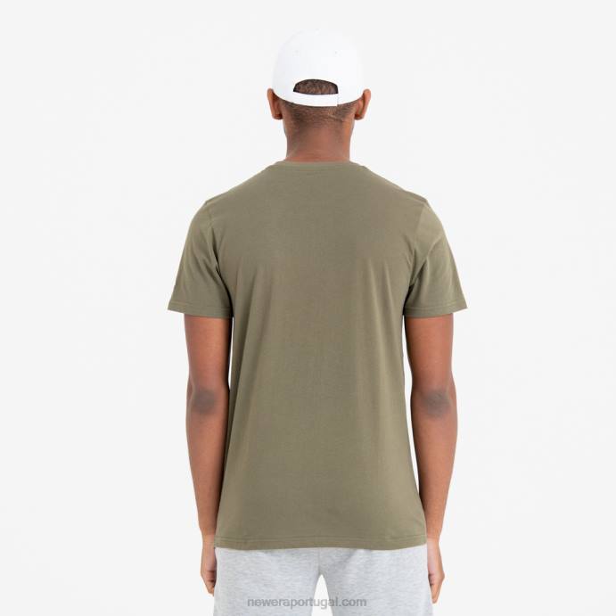 FFTN2868 New Era camiseta verde com logo do time new york yankees