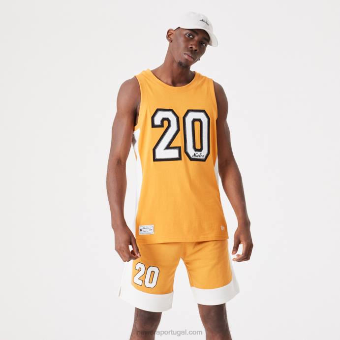 FFTN2871 New Era regata oversized laranja média contemporânea