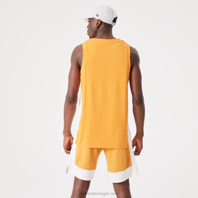 FFTN2871 New Era regata oversized laranja média contemporânea
