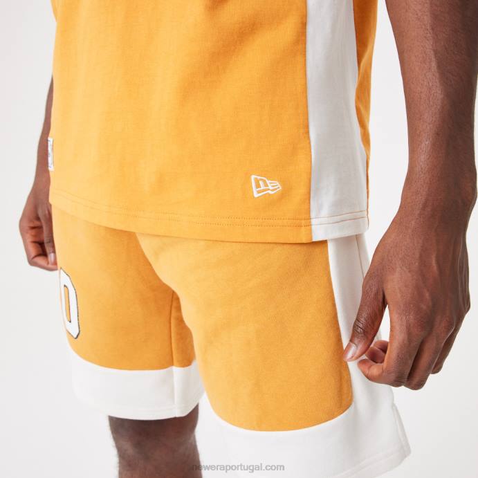 FFTN2871 New Era regata oversized laranja média contemporânea