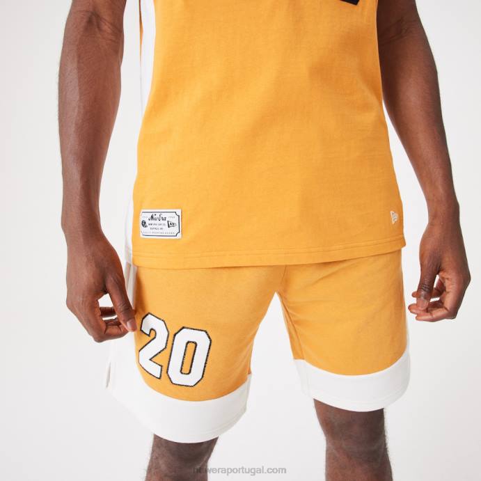 FFTN2871 New Era regata oversized laranja média contemporânea