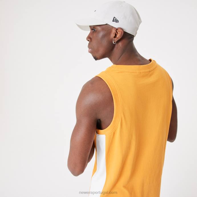 FFTN2871 New Era regata oversized laranja média contemporânea