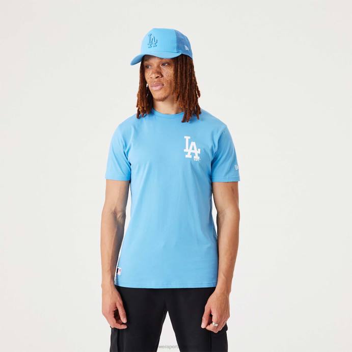FFTN2872 New Era camiseta azul pastel essencial la dodgers mlb league