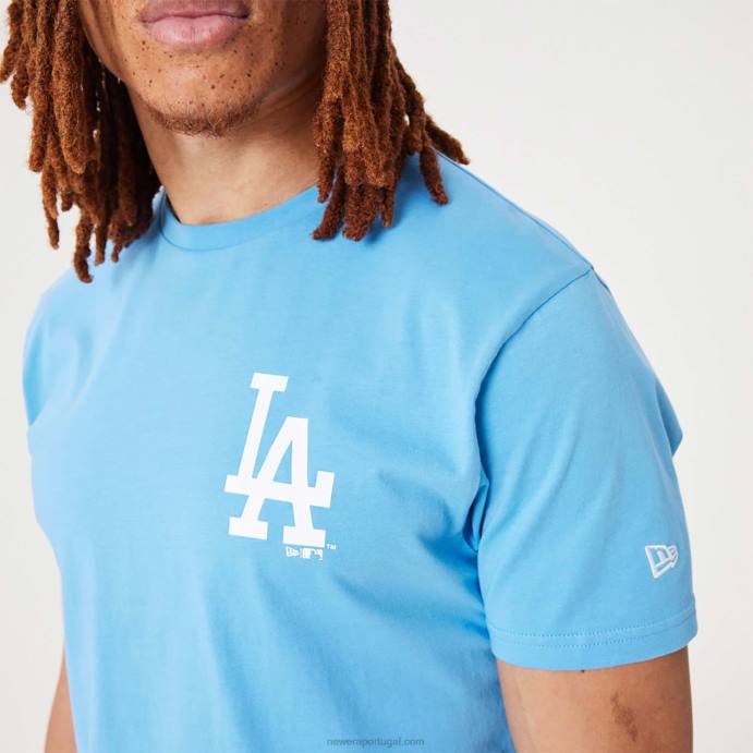 FFTN2872 New Era camiseta azul pastel essencial la dodgers mlb league