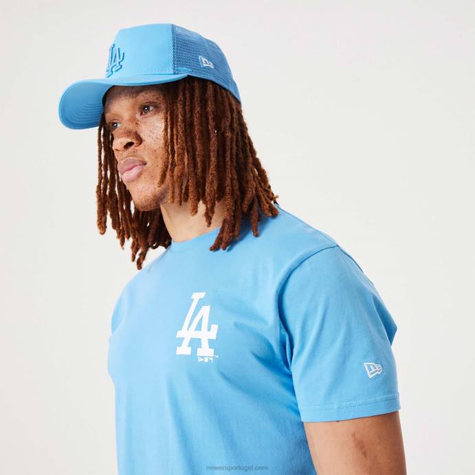 FFTN2872 New Era camiseta azul pastel essencial la dodgers mlb league