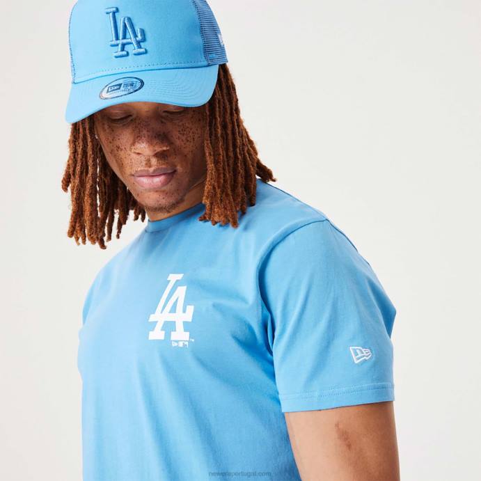 FFTN2872 New Era camiseta azul pastel essencial la dodgers mlb league