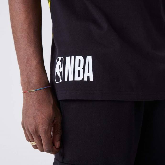 FFTN2874 New Era camiseta oversized preta la lakers neon