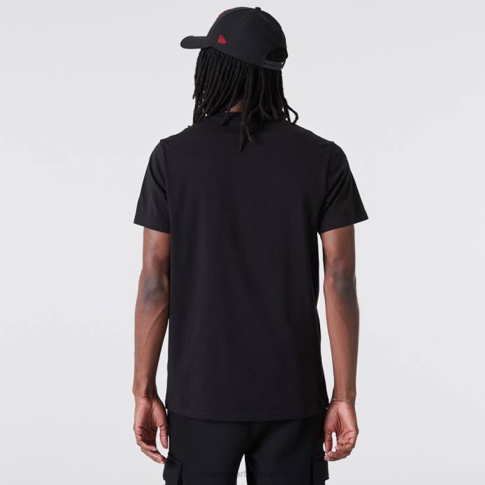 FFTN2875 New Era camiseta preta com logo da nba