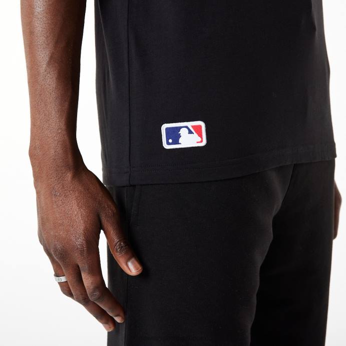 FFTN2877 New Era camiseta preta la dodgers mlb league essencial