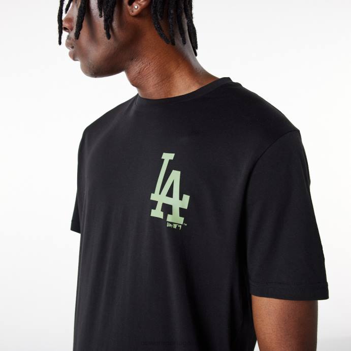 FFTN2877 New Era camiseta preta la dodgers mlb league essencial
