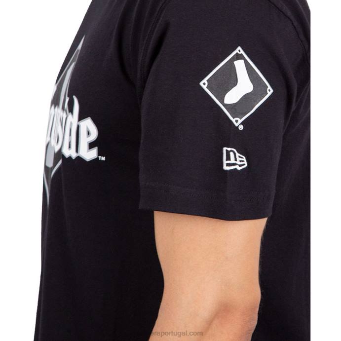 FFTN2879 New Era camiseta preta chicago white sox mlb city connect