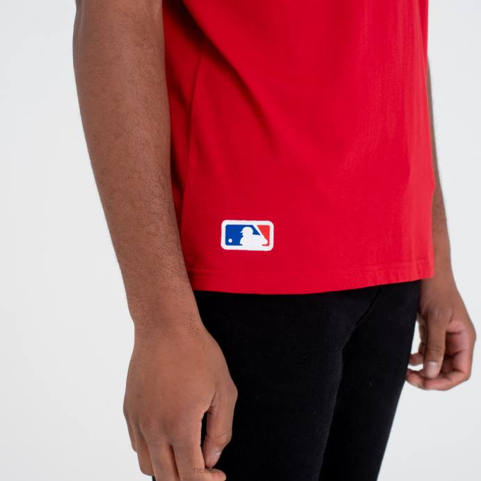 FFTN2883 New Era camiseta vermelha com logo do time new york yankees