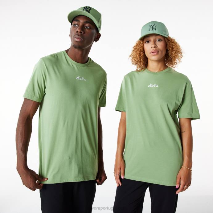 FFTN2892 New Era camiseta com roteiro verde essencial
