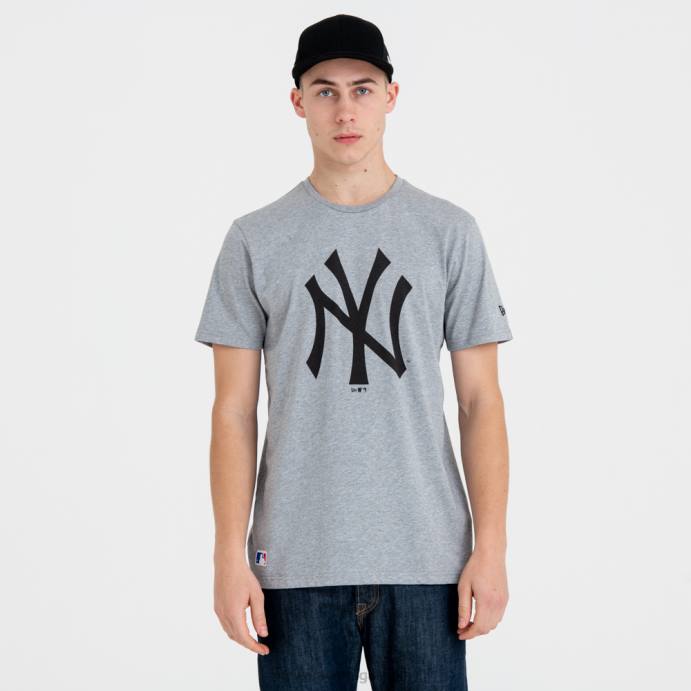 FFTN2898 New Era camiseta cinza com logo do time new york yankees mlb