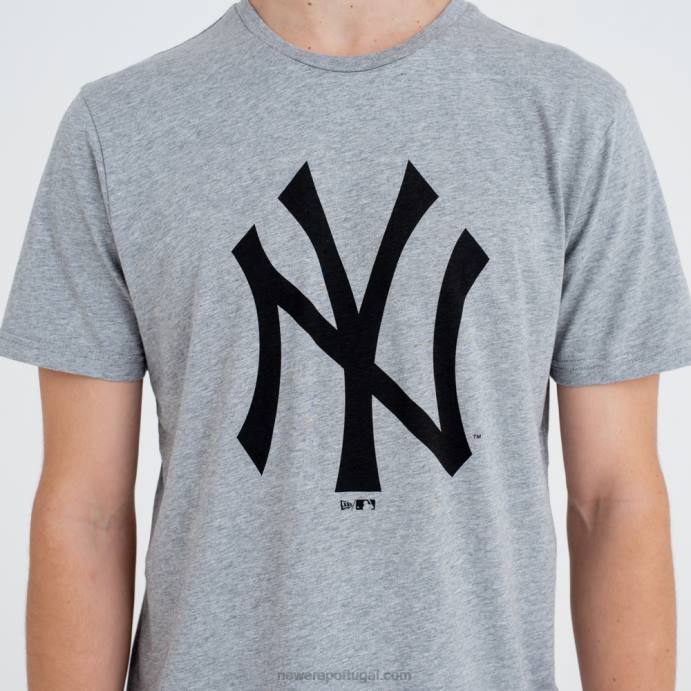 FFTN2898 New Era camiseta cinza com logo do time new york yankees mlb