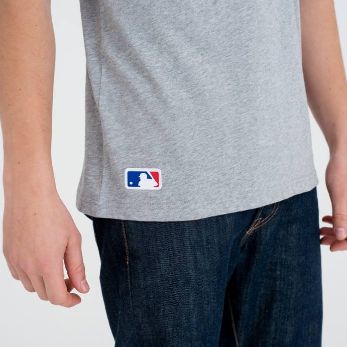 FFTN2898 New Era camiseta cinza com logo do time new york yankees mlb