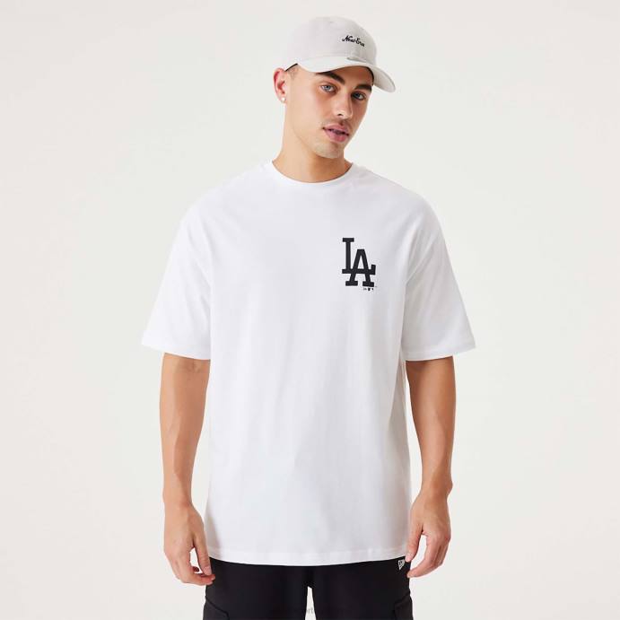 FFTN2899 New Era camiseta oversized branca com estampa floral la dodgers mlb