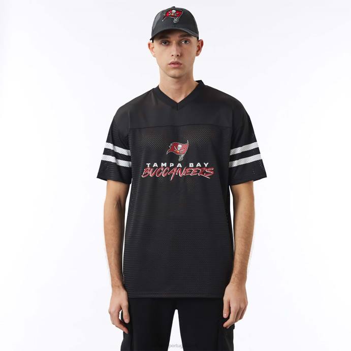 FFTN2907 New Era tampa bay buccaneers nfl script camisa preta