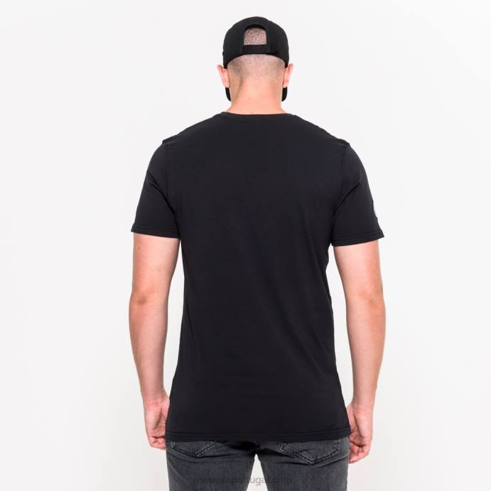 FFTN2910 New Era camiseta preta com logo do time philadelphia eagles