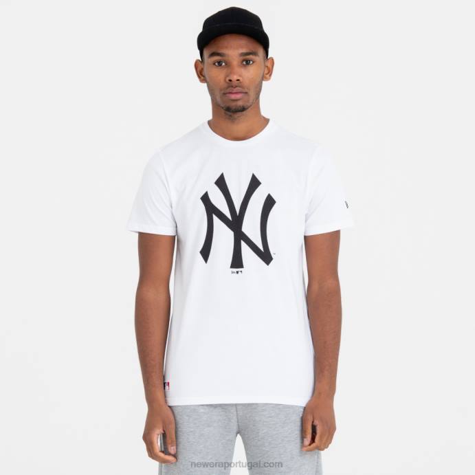 FFTN2912 New Era camiseta branca com logo do time new york yankees