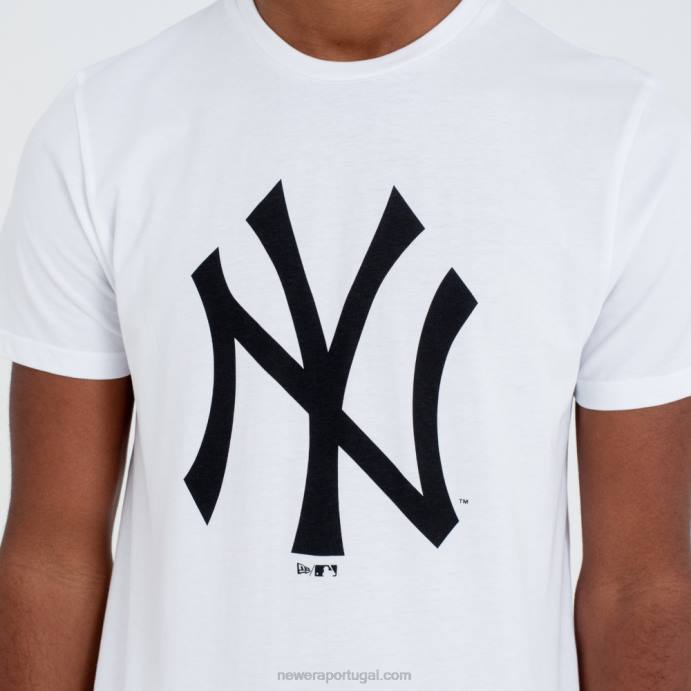 FFTN2912 New Era camiseta branca com logo do time new york yankees