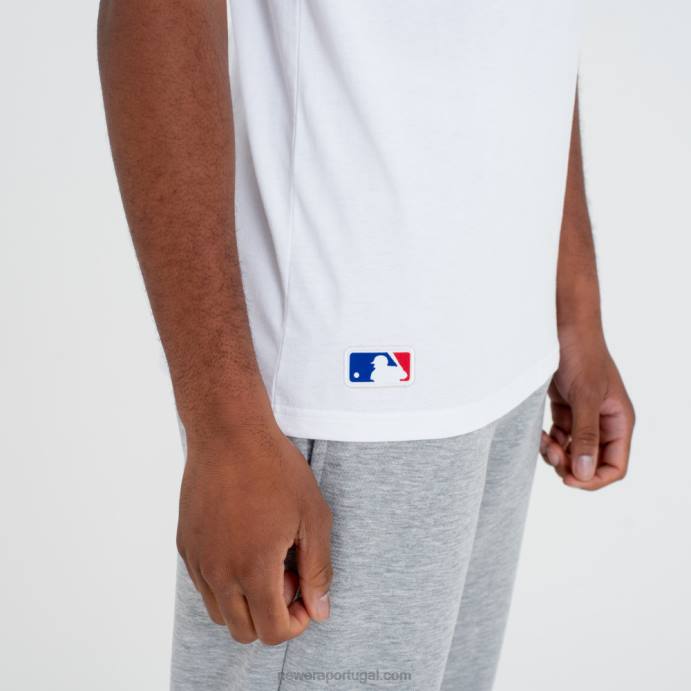 FFTN2912 New Era camiseta branca com logo do time new york yankees