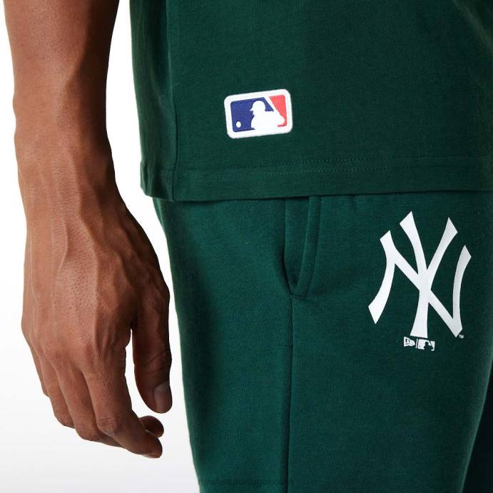 FFTN2917 New Era t-shirt oversized verde escuro new york yankees essentials