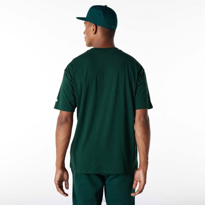 FFTN2917 New Era t-shirt oversized verde escuro new york yankees essentials