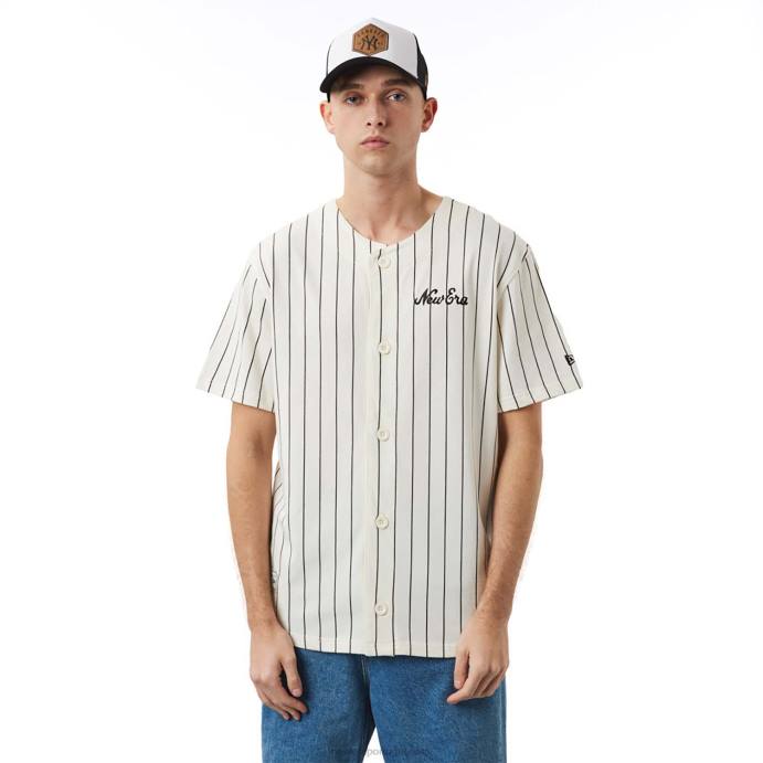 FFTN2920 New Era camisa branca risca de giz