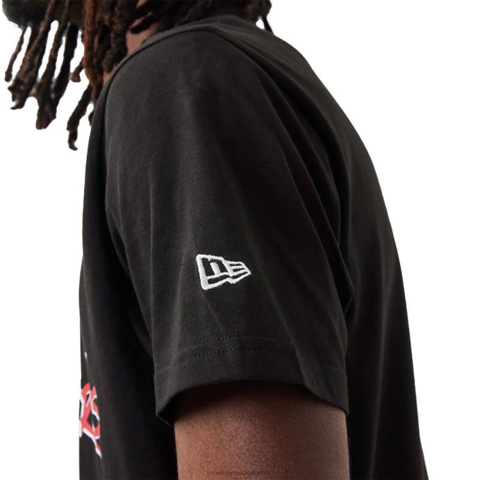 FFTN2921 New Era camiseta preta tampa bay buccaneers nfl script