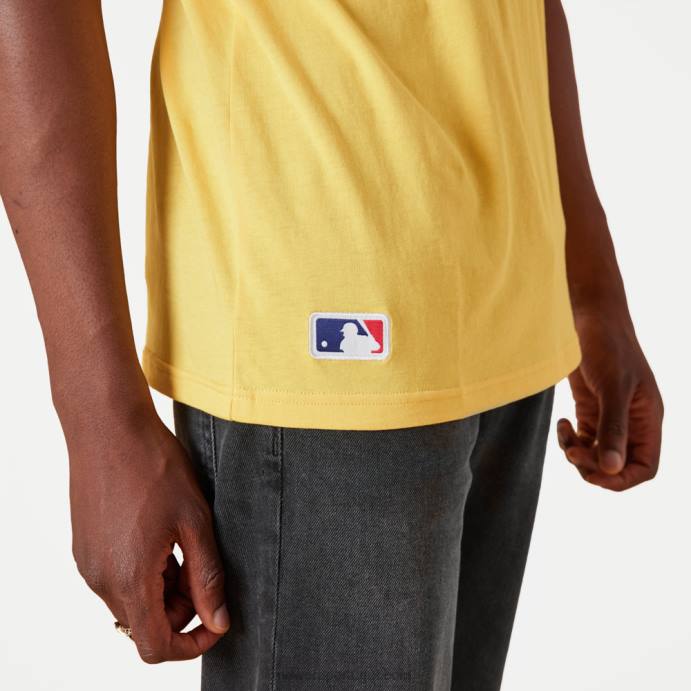 FFTN2922 New Era camiseta amarela com logo da equipe new york yankees mlb