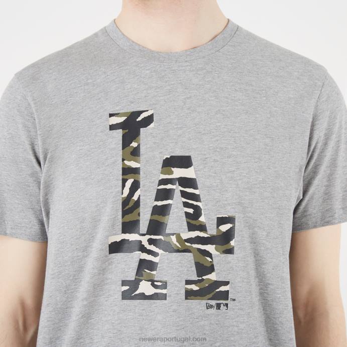 FFTN2923 New Era camiseta cinza la dodgers camo logo