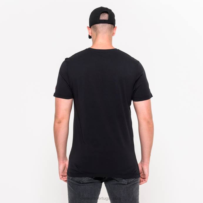 FFTN2924 New Era Tampa Bay Buccaneers Camiseta preta com logo da equipe