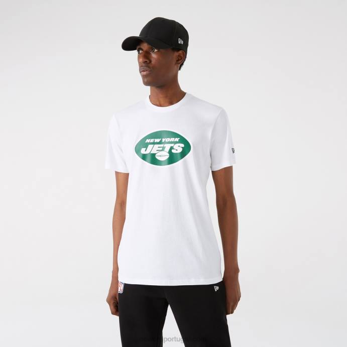 FFTN2925 New Era camiseta branca com logo da equipe new york jets nfl