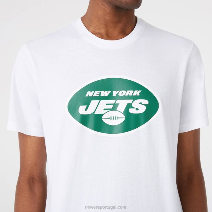FFTN2925 New Era camiseta branca com logo da equipe new york jets nfl
